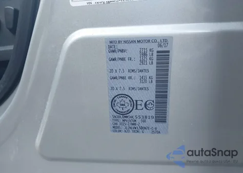 2017 Infiniti Qx60 from USA, damaged, VIN 5N1DL0MM5HC553819